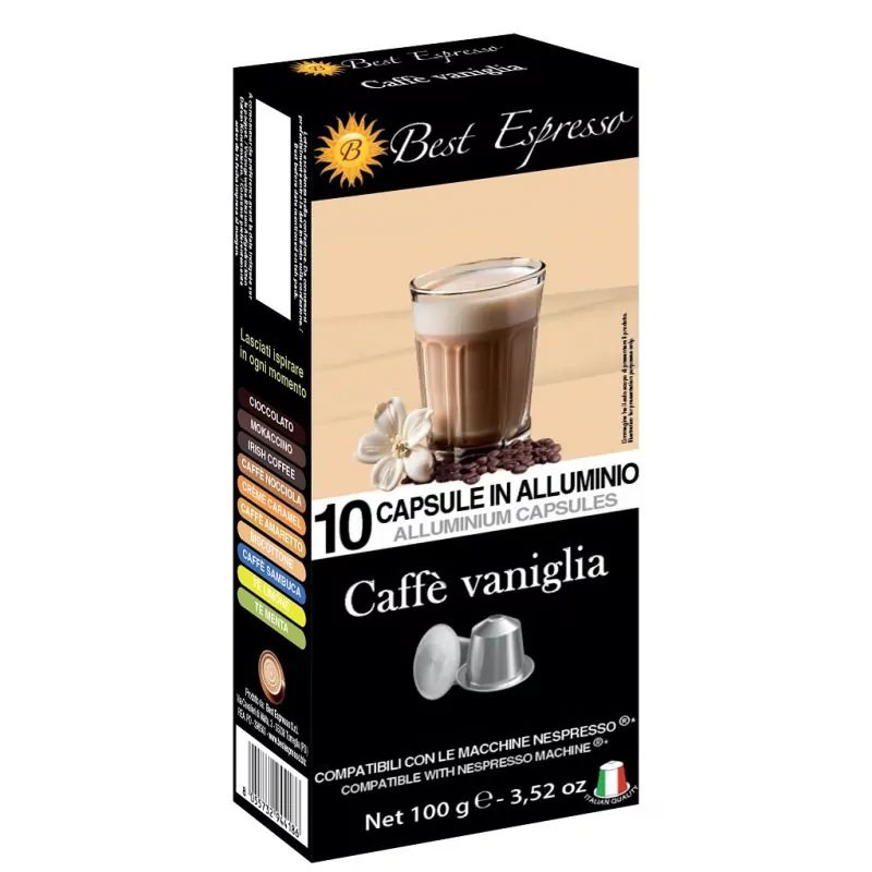 x10 Café Au Lait Vanille Compatibles Machine à Café Nespresso